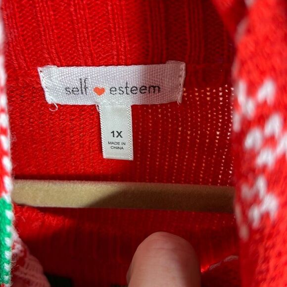 Self Esteem Ugly Cristmas "Feliz Navidog" Sweater Frenchie Bull Dog & Scarf Plu - Picture 5 of 8
